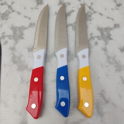 چاقو آشپزخانه رنگی استیل شانزین رنگ دسته  (کارد آشپزخانه )