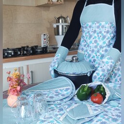 سرویس آشپزخانه  با پارچه های کتان نخ ایرانی