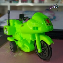 اسباب بازی موتور سیکلت سرعتی طرح بن تن رنگ سبز