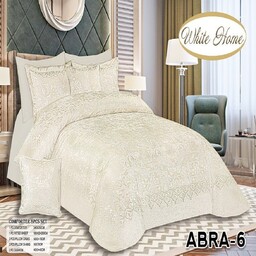 روتختی مخمل شانل white homeمدل abra دونفره 8 تکه رنگ بژ