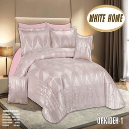 روتختی مخمل شانل white home مدل orkideh دونفره 8 تکه رنگ کالباسی 