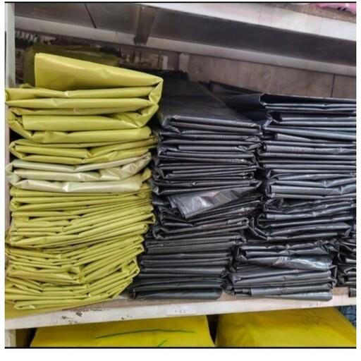 پلاستیک نایلون و کیسه زباله زرد بیمارستانی بسته 25 کیلویی سایز  120 در 140
