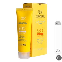 ضد آفتاب بدون رنگ سینره مناسب پوستهای معمولی وخشک باSpf 60 فاقد پارابن 