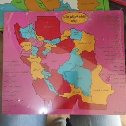 پازل چوبی سه بعدی طرح نقشه استانهای ایران آرمان