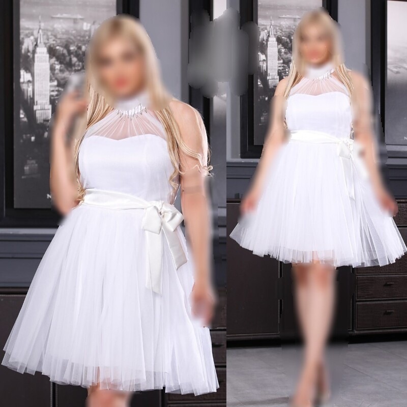 لباس مجلسی عروسکی مدل پرنسا سایزبندی 36 الی 42 رنگبندی سفید و مشکی  