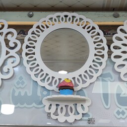 گالری شلف محمد آینه کنسول سایز کوچک 40 طرح بینهایت ضد آب و بخار مناسب حمام و توالت 