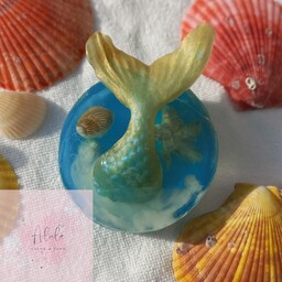 صابون گلیسیرینه پری دریایی   با صدف های صابونی  رنگ  دم پری دریایی  انتخابی