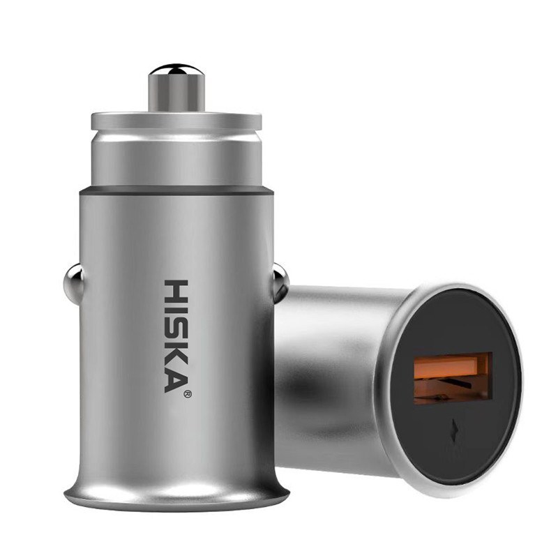 شارژر فندکی 18وات هیسکا مدل HCC-308 به همراه کابل تبدیل USB-C
