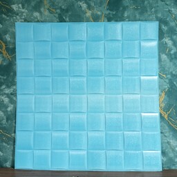 دیوارپوش فومی سه بعدی پشت چسبدار طرح مربع مشبک