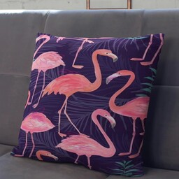کاور کوسن طرح پرنده فلامینگو  زیبا با کیفیت چاپ عالی در طرح ها و اندازه های مختلف