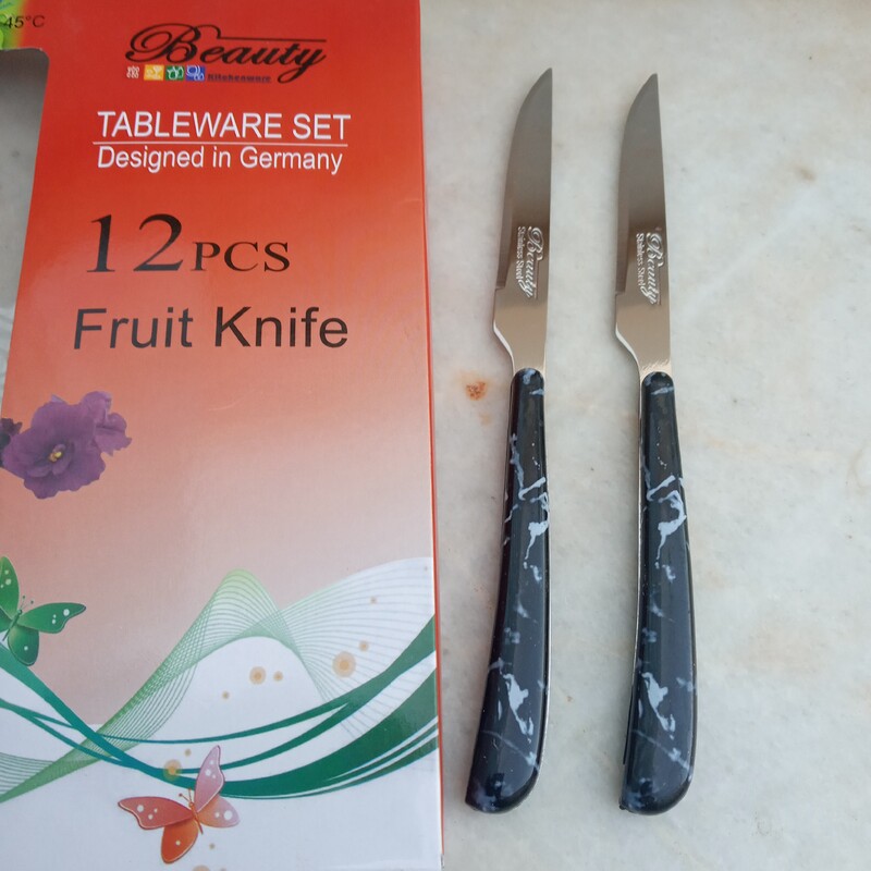 چاقو میوه خوری طرح سرامیکی 12 عددی مارک Beauty (چاقو میوه خوری ) 