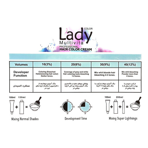 رنگ مو لیدی کالر شماره FA.10 حجم 100 میلی لیتر رنگ شامپاینی