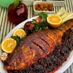 دلال ماهی با رب انار ملس و سبزی های معطر محلی شمال در بسته بندی وکیوم 250  گرمی