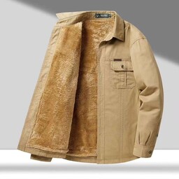 پیراهن دو جیب خزدار صددرصد کتان سنگشور شده تمام خز زمستانه با بهترین کیفیت دوخت سایز بزرگ موجود
