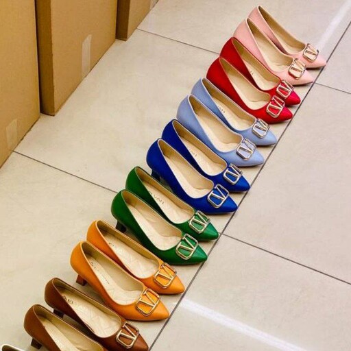 کفش پاشنه 5 سانت مدل والنتینو در رنگبندی متنوع 