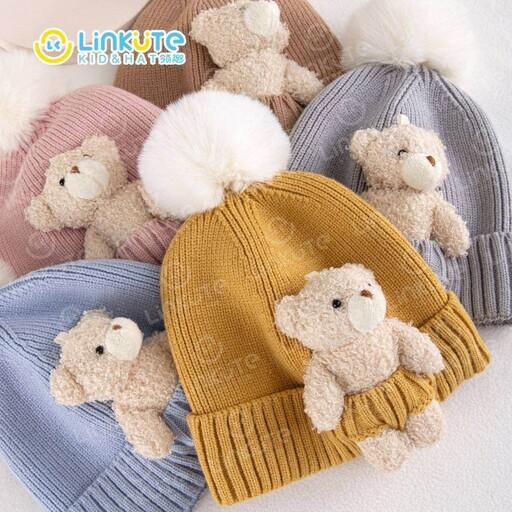 کلاه عروسک داره بچگانه وارداتی کیفیت تضمینی مناسب حدود سنی 2 تا 6 سال رنگبندی متنوع و جذاب بافت درجه یک 