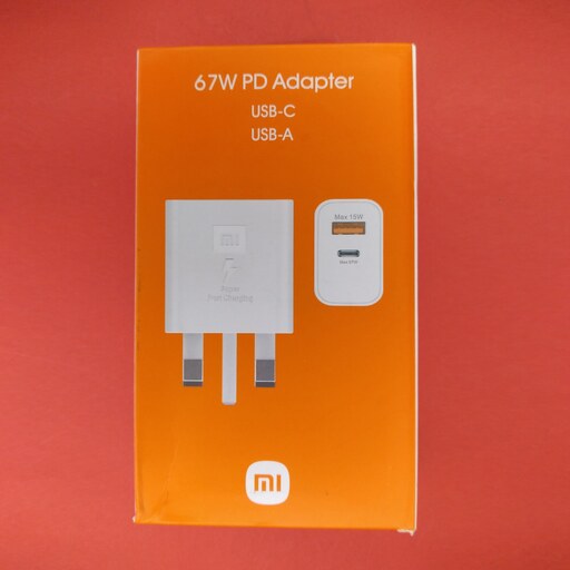 شارژر دیواری شیائومی مدل 67 وات به همراه کابل تبدیل USB-C