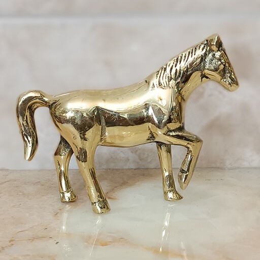 مجسمه برنجی و تزیینی و دکوری حیوانات طرح اسب مهربان کد 307(مجسمه برنز)