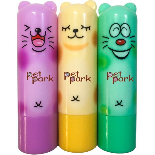 مجموعه سه عددی بالم لب پت پارک PET PARK Lip balm مناسب تمام سنین نرم کننده محافظت کننده در برابر اشعه UV