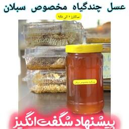 عسل چند گیاه مخصوص سبلان ساکارز 2درصدخالص 1 کیلویی سبلان(مستقیم اززنبوردار)