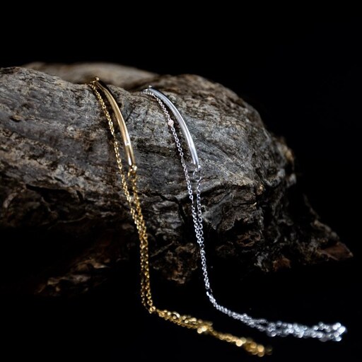 دستبند دو لاین ظریف  دخترانه و زنانه آبکاری طلا و نقره