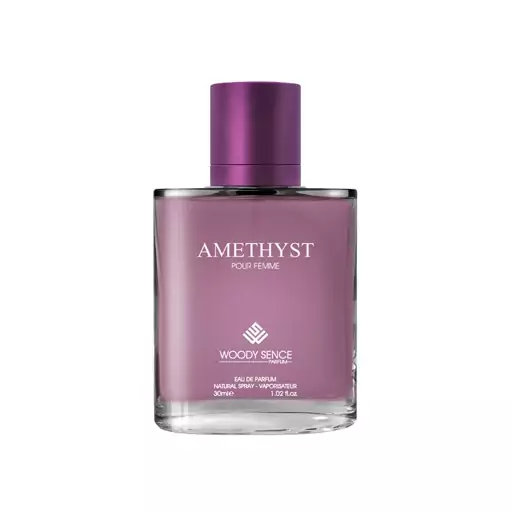 عطر جیبی زنانه وودی سنس مدل آمتیس Amethyst