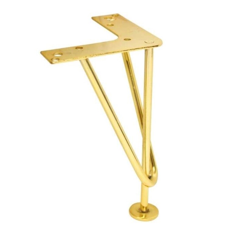 پایه مبل و میز و میز تی وی مدل یو رنگ طلایی ارتفاع 16 سانت
