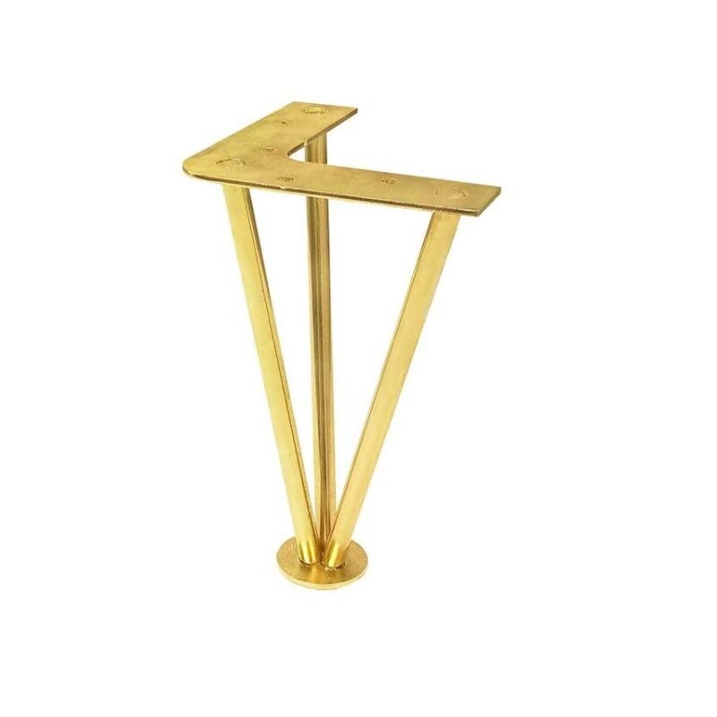 پایه مبل و میز و میز تی وی مدل کوین ارتفاع 16 سانتی رنگ طلایی