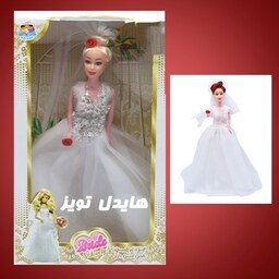 عروسک باربی با لباس عروس مفصلی بسته بندی مقاوم جعبه ای