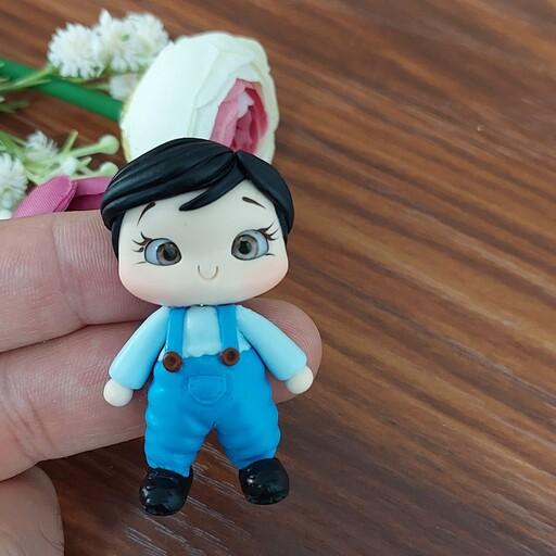 آویز کیف مدرسه پسرانه عروسک با جاکلیدی کوچک سرکلیدی پیکسل خمیری پسر  هدیه برای کودکان جاسوئیچی پاستیلی