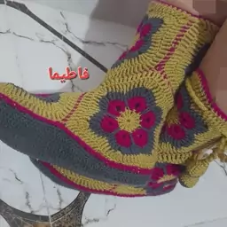 نیم بوت قلاب بافی