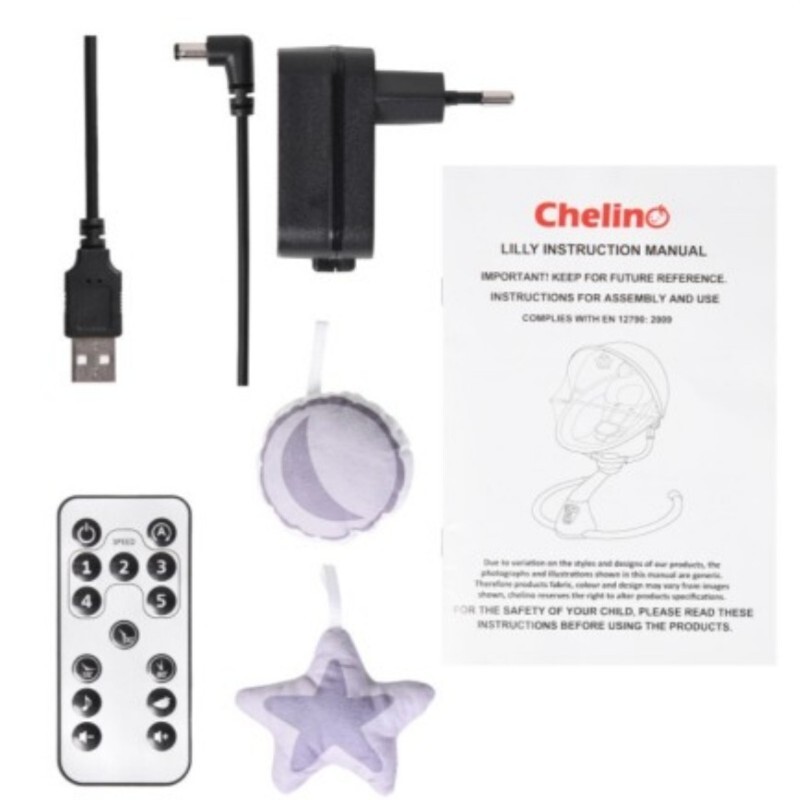 گهواره هوشمند chelino مدل lilly با قابلیت پخش صدا