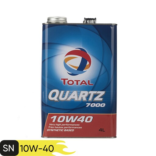 روغن موتور توتال مدل QUARTZ 7000 وارداتی حجم 4 لیتری (10W40) ا Total QUARTZ 7000 imported engine oil 4 Q