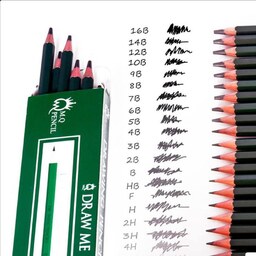 مداد طراحی ام کیو مدل 4H بسته 12 عددی 
