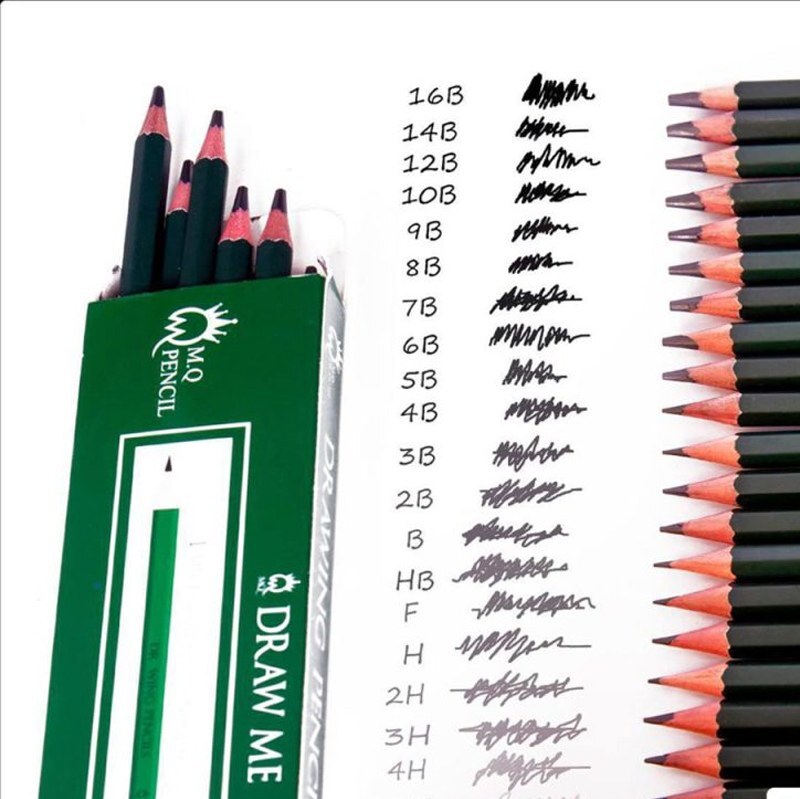 مداد طراحی ام کیو مدل 2H بسته 12 عددی 