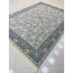 فرش ماشینی 1200 شانه اصل تراکم 3600 طرح آوا زمینه سیلور 12 متری جنس اکرولیک