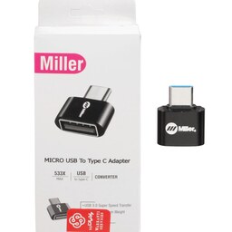 تبدیل Miller OTG USB To Type-C مدل MO-203 - مشکی