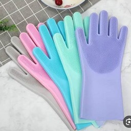 دستکش  سیلیکونی  بدون  نیاز  ب  اسکاچ  برای  شستشوی  ظروف  بلور  میوه  و تمام  چیزهایی  ک نیاز. ب شستن  دارن 