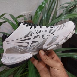 کتونی و کفش والیبال هندبال بسکتبال  اسیکس  متارایز  های کپی  ویتنام Asics Metarise رنگ سفید نقره ای مشکی

