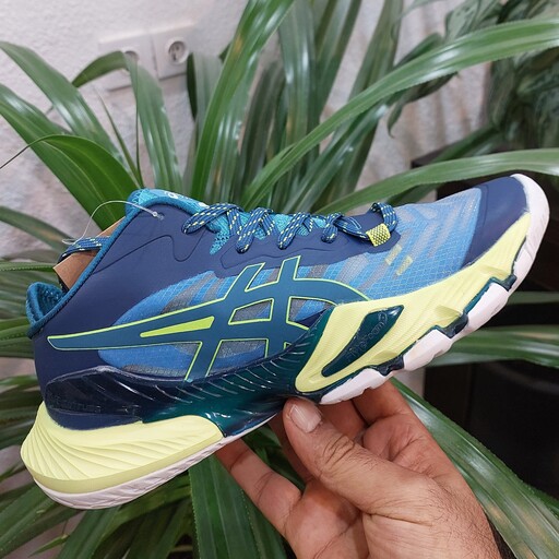 کتونی و کفش والیبال هندبال بسکتبال  اسیکس  متارایز  های کپی  ویتنام Asics Metarise رنگ سبز و سورمه ای