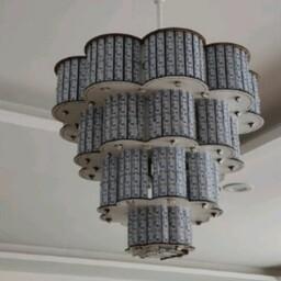 لامپ دست ساز طرح لوستری 4 طبقه