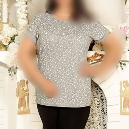تیشرت  زنانه   چاپ شکوفه یقه گرد و 
راحتی سایز 36 تا 44