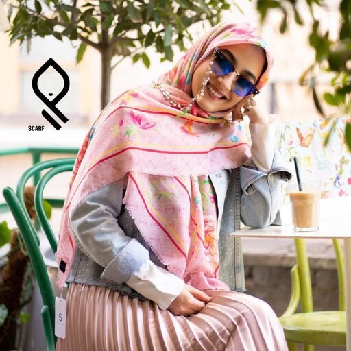 روسری سیا اسکارف وارداتی طرح جدید و زیبا