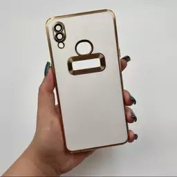 قاب گوشی Galaxy A10S سامسونگ  My Case مگ سیف رنگ سفید محافظ لنز دار  کد 75525