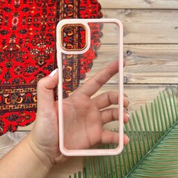 قاب گوشی Galaxy A04 - Galaxy M13 سامسونگ متال دور سیلیکونی شفاف گلبهی کد 51147