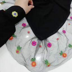 روسری دورچین مدل شکوفه