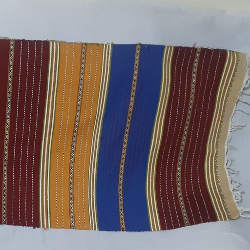 جاجیم دست بافت سنتی  پشم ونخ درجه یک کاشان با رنگ وطرح جذاب