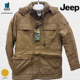 کاپشن مردانه چهار لایه  تمام خز مدل جیپ JEEP سفارش انگلیس خارجی تا سایز 4XL