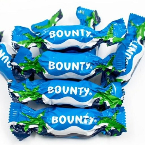 شکلات با مغز کرم نارگیل بونتی مینیاتورز
Bounty Miniatures Chocolate with Coconut Cream Filling