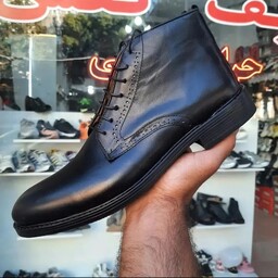 کفش نیمبوت چرم طبیعی درجه یک مردانه تولید تبریز کیفیت اعلا سایز 40 تا 44 قالب مجلسی